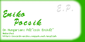 eniko pocsik business card